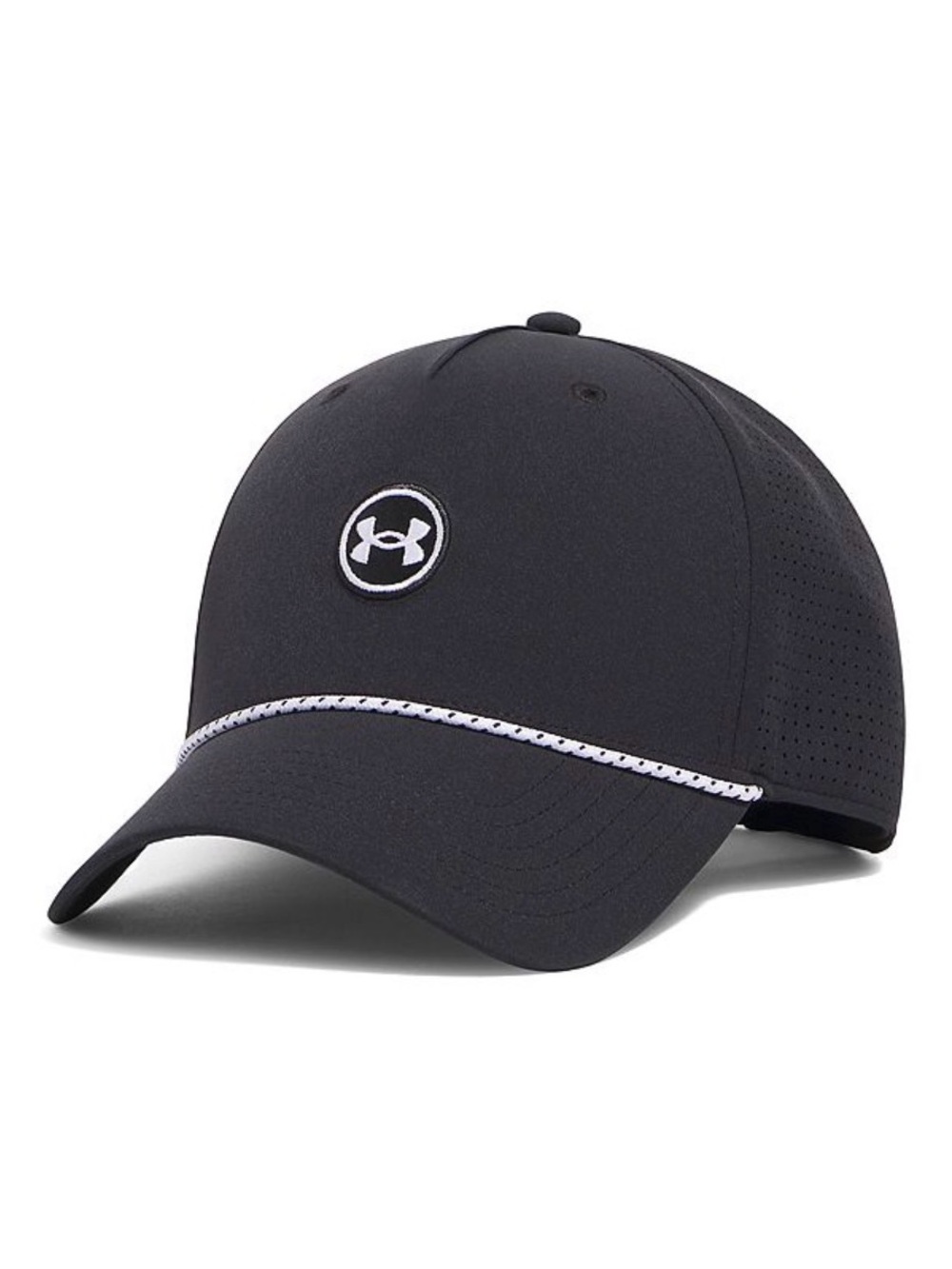 Under Armour Black Golf Cap with White Accent One Size Adjustable NWT